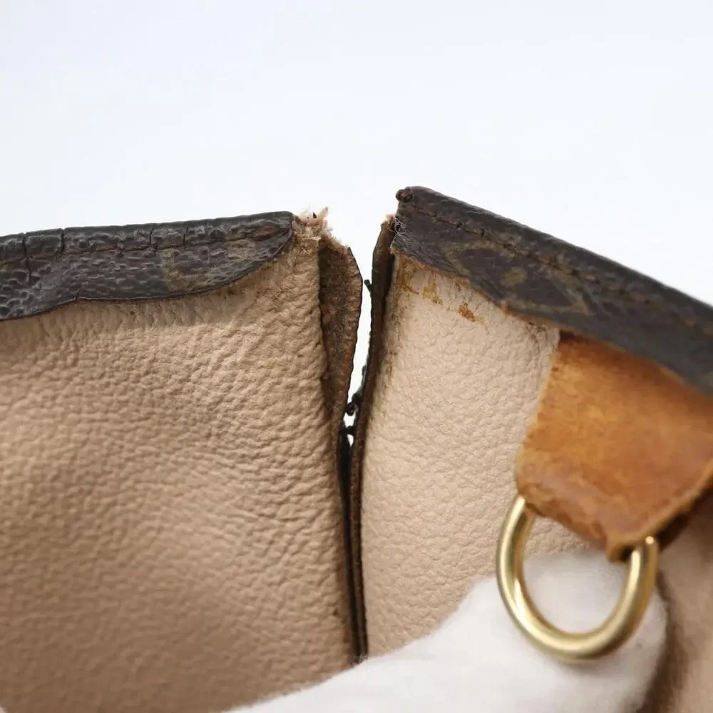 Louis Vuitton Monogram Sac Plat Handbag Brown